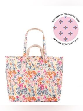 Lug Expandable Carry-All Tote Bag-Ferry SE XL Wildflower Meadow Floral Print